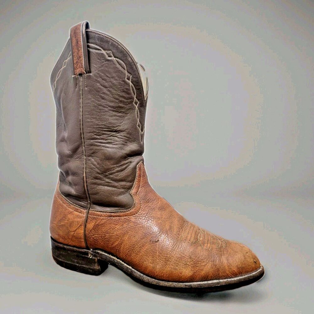 Hondo 8902 Walnut Spanish Shoulder Men's Roper Boots Size 9.5D Cowhide Leather